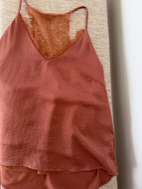 Lucy Paris Rust Lace-Back V-Neck Camisole